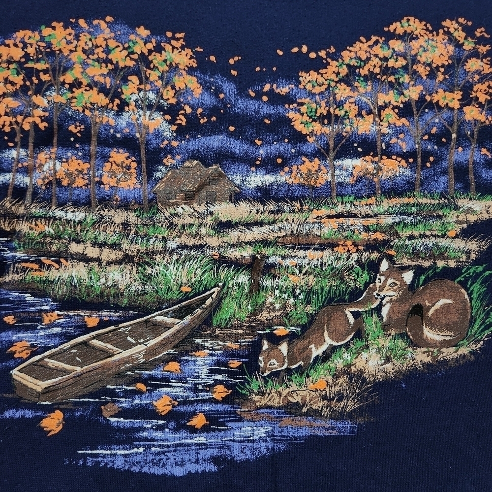 Vintage Basic Editions Fall Cabincore Graphic Gra… - image 4